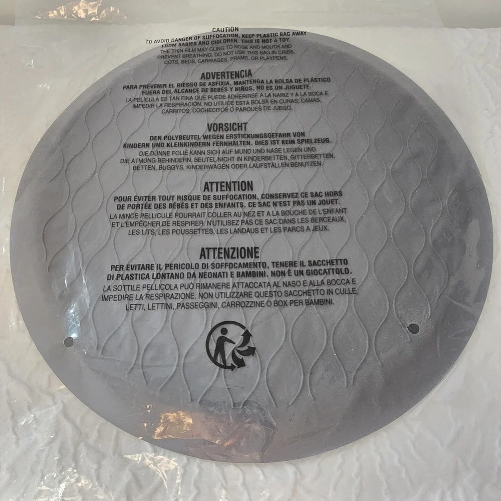 Pampered Chef 101546 Multi-Purpose Silicone Mats Set of 2 Gray Round Kitchen NEW